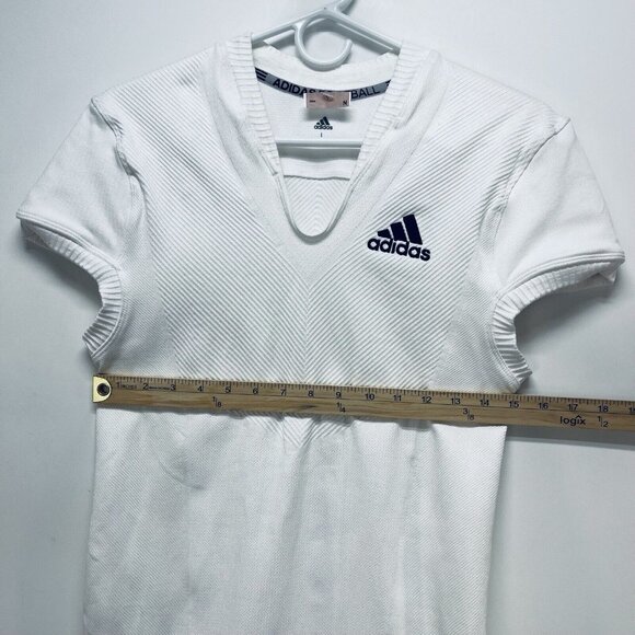 Adidas Shirt Size L Mens Techfit Primeknit White Football Jersey Training New - Picture 4 of 9